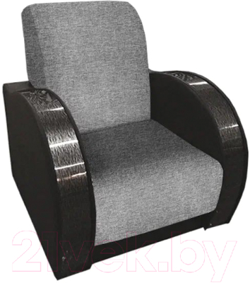 Комплект мягкой мебели Асмана Антуан-1 (рогожка серая/кожзам черный)