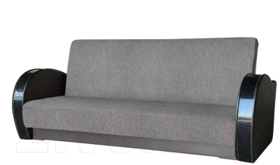Комплект мягкой мебели Асмана Антуан-1 (рогожка серая/кожзам черный)