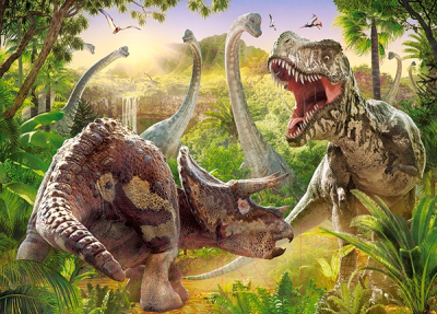 Пазл Castorland Битва динозавров / B-018413 (180эл)