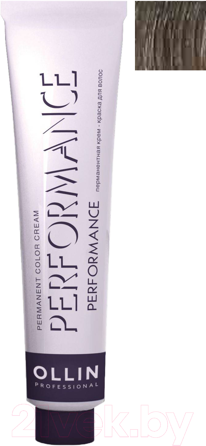 Крем-краска для волос Ollin Professional Performance Permanent Color Cream 6/1 (60мл, темно-русый пепельный)