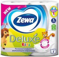Туалетная бумага Zewa Kids без аромата (4рул) - 