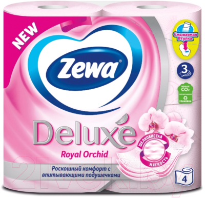 Туалетная бумага Zewa Deluxe Royal Orchid (4рул)