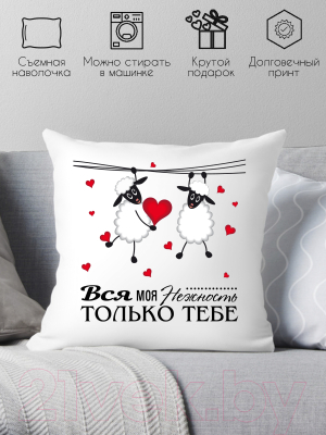 Подушка декоративная Print Style На день святого Валентина 40х40love5