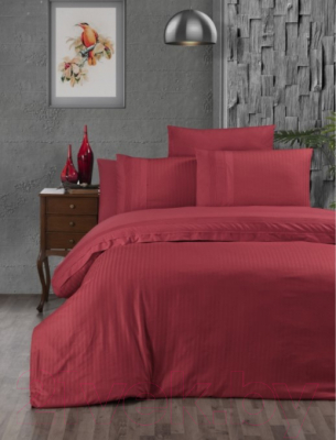 Комплект постельного белья Karven Deluxe Ранфорс евро / N029 Gala Red
