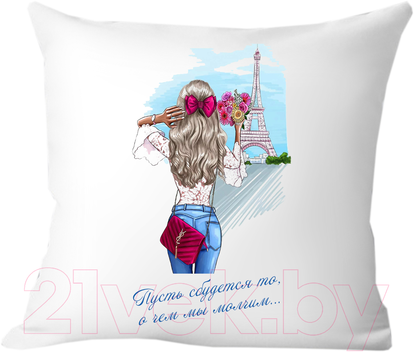 Подушка декоративная Print Style Пусть сбудется то, о чем мечтаем 40х40raz21