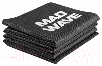 Коврик для йоги и фитнеса Mad Wave Yoga Mat PVC Foldable (черный)