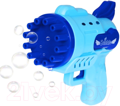 Набор мыльных пузырей Bondibon Наше Лето. Пистолет для мыльных пузырей / ВВ5424 (синий/голубой)