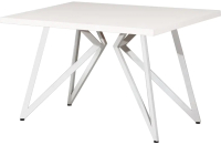 Обеденный стол Millwood Женева Л 160x80x75 (белый/металл белый) - 
