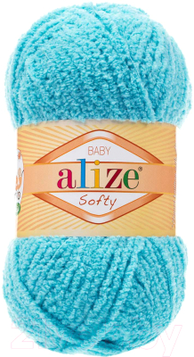Пряжа для вязания Alize Softy 100% микрополиэстер / 128 (115м, светлая бирюза)