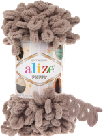 Пряжа для вязания Alize Puffy 100% микрополиэстер / 530 (9м, какао) - 