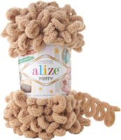 Пряжа для вязания Alize Puffy 100% микрополиэстер / 262 (9м, бежевый) - 
