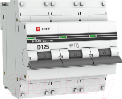 Выключатель автоматический EKF PROxima ВА 47-100 3P 125А (D) 10kA / mcb47100-3-125D-pro