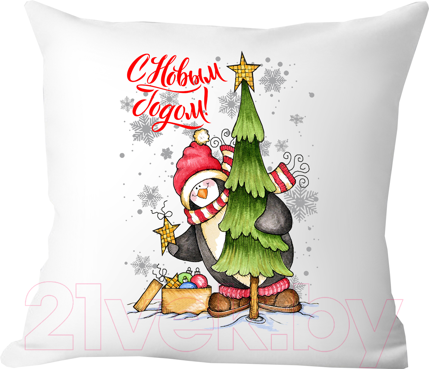 Подушка декоративная Print Style С новым годом 40x40god3