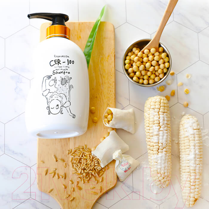 Шампунь для волос Elizavecca CER-100 Collagen Hair A+ Muscle Tornado Shampoo (500мл) — фото 5