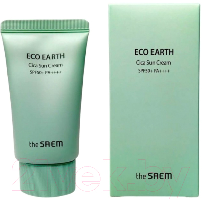 Крем солнцезащитный The Saem Eco Earth Cica Sun Cream  (50г)