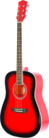 Акустическая гитара Fabio FAW-702TWRS (красный) - 