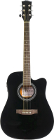Электроакустическая гитара Fabio FAW-701B CEQ (черный) - 