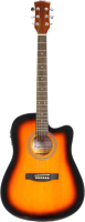 Электроакустическая гитара Fabio FAW-701VS CEQ (санберст) - 