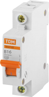 Выключатель автоматический TDM ВА 47-63 1Р 16А (B) 4.5кА / SQ0218-0039 - 