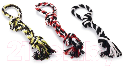 Изображение товара Игрушка для собак Beeztees Веревка с 2 узлами р.S / 641255