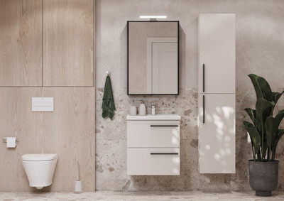 Шкаф с зеркалом для ванной Акватон Амели 60 (1A262802AE820) - 