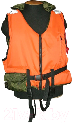 Спасательный жилет Спортивные мастерские Шкипер / SM-019 (XL-XXL, оранжевый/камуфляж)