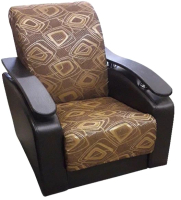 Кресло мягкое Асмана Антуан (шинил квадро 2 коричневый кожзам) - 