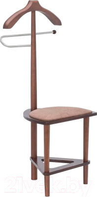 Стойка для одежды Мебелик Костюмная с сиденьем В 26Н (средне-коричневый)