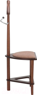 Стойка для одежды Мебелик Костюмная с сиденьем В 26Н (средне-коричневый)