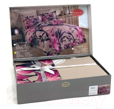 Комплект постельного белья Karven Digital print сатин 3D евро / N125-S007