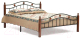 Двуспальная кровать Tetchair Secret De Maison AT-126 160x200 (красный дуб/черный) - 