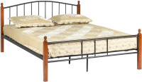 Двуспальная кровать Tetchair Secret De Maison AT-915 160x200 (красный дуб/черный) - 