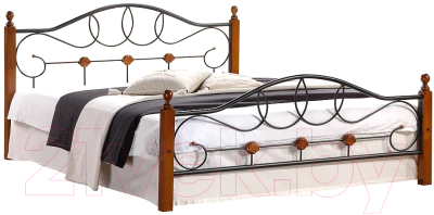Двуспальная кровать Tetchair Secret De Maison AT-822 160x200 (красный дуб/черный)