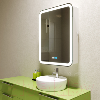 Шкаф с зеркалом для ванной Silver Mirrors Фиджи 60 / LED-00002363
