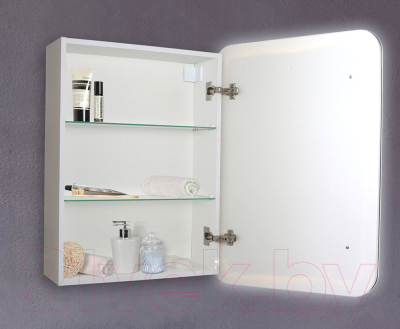 Шкаф с зеркалом для ванной Silver Mirrors Фиджи 50 / LED-00002362