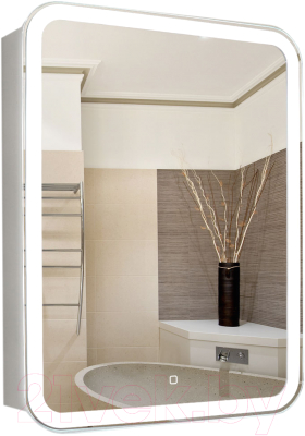 Шкаф с зеркалом для ванной Silver Mirrors Фиджи 60 / LED-00002364