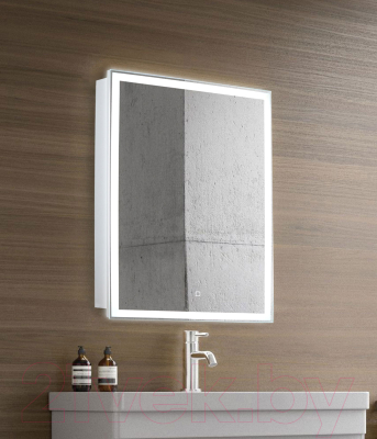 Шкаф с зеркалом для ванной Silver Mirrors Киото 60 / LED-00002359