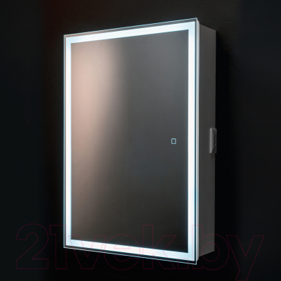 Шкаф с зеркалом для ванной Silver Mirrors Киото Flip 60 / LED-00002474