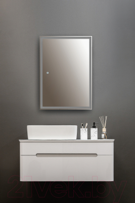 Шкаф с зеркалом для ванной Silver Mirrors Киото Flip 60 / LED-00002474