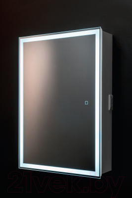Шкаф с зеркалом для ванной Silver Mirrors Киото Flip 50 / LED-00002473