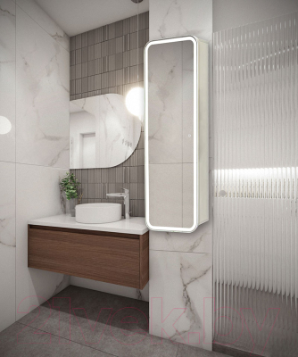 Шкаф с зеркалом для ванной Silver Mirrors Понтианак 45 / LED-00002360