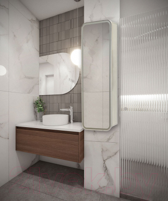 Шкаф с зеркалом для ванной Silver Mirrors Понтианак 45 / LED-00002360
