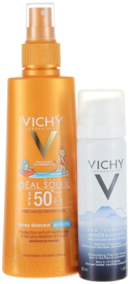 Набор косметики детской Vichy Capital Soleil Спрей для детей SPF50+Термальная вода 50мл