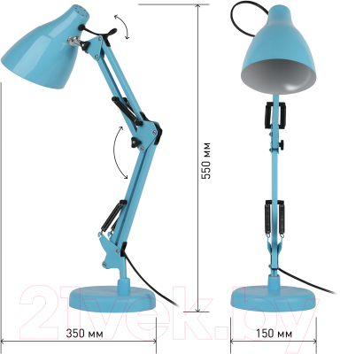 Настольная лампа ЭРА N-123-E27-40W-LBU / Б0052755 (голубой)
