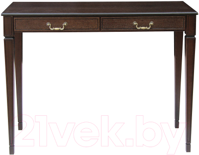 Консольный столик Мебелик Васко В 91Н (темно-коричневый/патина)