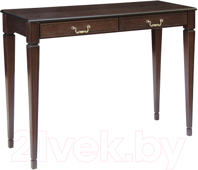 Консольный столик Мебелик Васко В 91Н (темно-коричневый/патина)