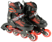 Роликовые коньки CosmoRide Skater (р-р 31-34, черный/красный) - 