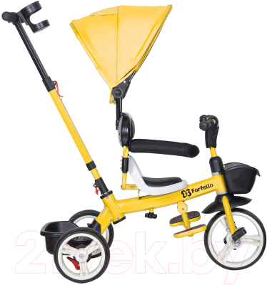 Трехколесный велосипед с ручкой Farfello S-1703 (желтый)