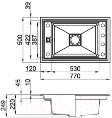 Мойка кухонная Elleci Value Undermount 130 Black K86 / LKV13086