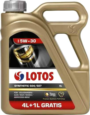 

Моторное масло Lotos, Synthetic 504/507 SAE 5W30